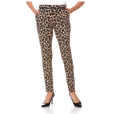 Nina Leonard High Tech Crepe Printed Legging