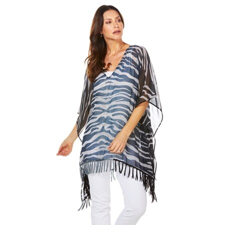 Kelly's Kloset Short Length Kaftan with Fringing