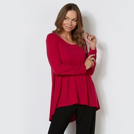 TVSN - Jersey Girl Baja Long Sleeve Hi Lo Tunic