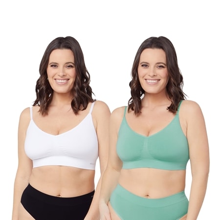 Bella Bodies Skinny Strap Bamboo Viscose Ult Adjustable Bra 2 Pack