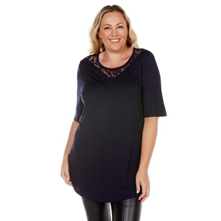 Only Carmakoma Somewhere Short Sleeve Lace Top