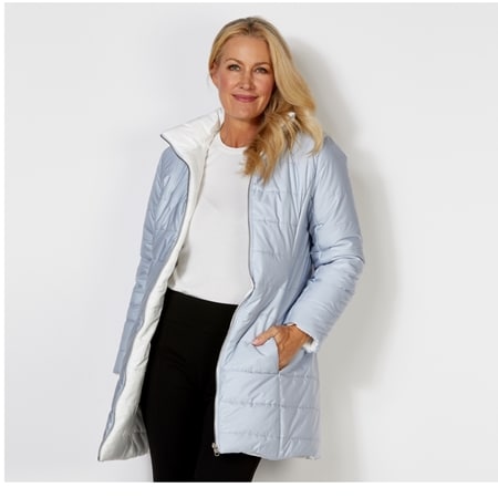 Bella Loren Reversible Quilted Puffer Coat