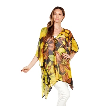 Kelly's Kloset Mid Length Lace Up Kaftan