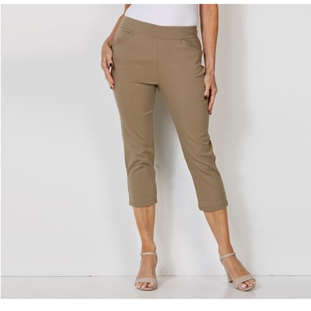 Hailey Lyn Crop Straight Leg Pull On Pant