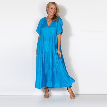 Naudic Short Sleeve Amisha Maxi Dress