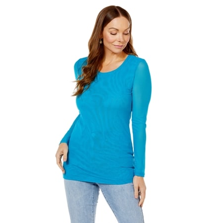 Boo Radley Long Sleeve Basic Mesh Top