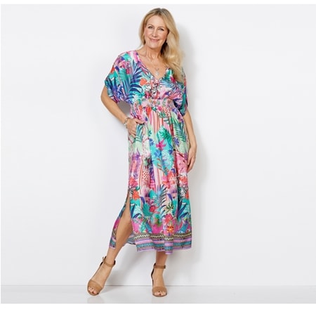 Lula Soul Velma Shirred Maxi Dress