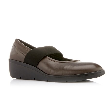 FLY London Nara Mary Jane Wedge Leather Shoe