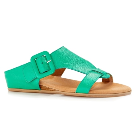 TVSN Django Juliette Halle Leather Low Wedge Slide