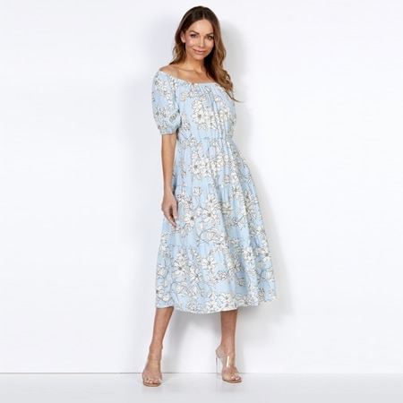 Parker & Rowe Bohemian Convertible Shoulder Dress