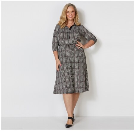 Nina leonard midi clearance dress