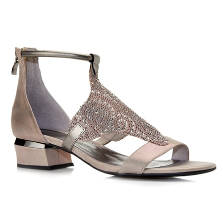 Django & Juliette Tomika Diamante Detail Block Heel