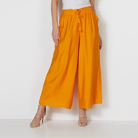 Holmes & Fallon Wide Leg Pant with Elastic Waist