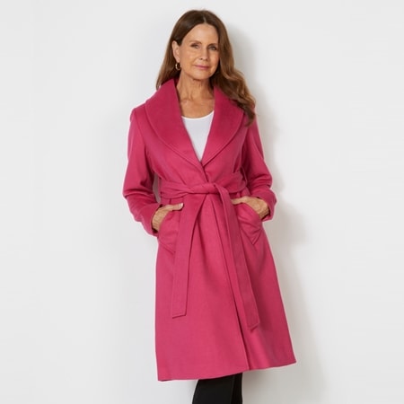 Isaac Mizrahi Belted Wrap Coat