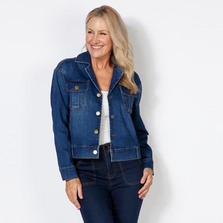 TVSN Diane Gilman Embroidered Denim Jacket