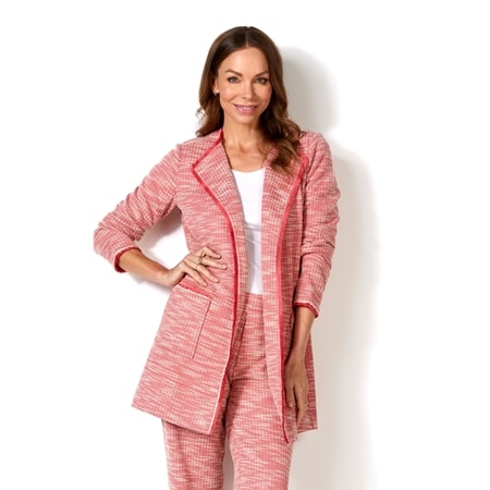 Isaac Mizrahi Stretch Boucle Cardigan