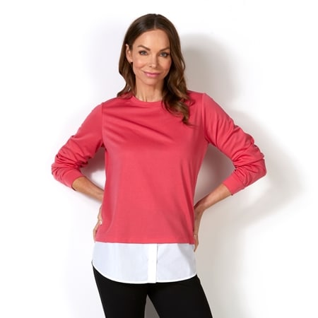 Isaac Mizrahi Knit Top & Shirt Set