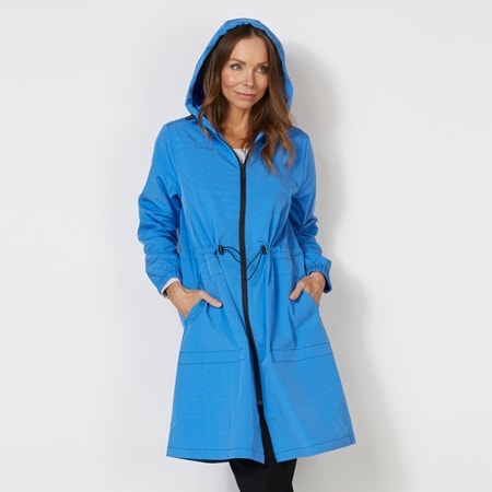 TVSN Marco Polo Spliced Mesh Trench Coat
