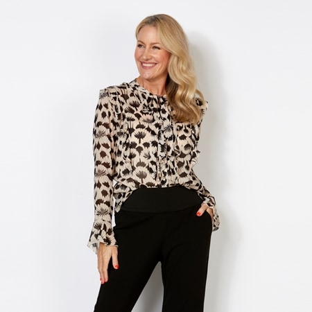 Fate + Becker Fancy Like Frill Long Sleeve Blouse