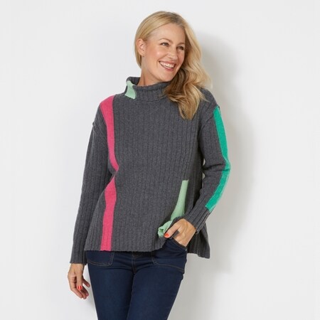 LD & Co Merino Racer Roll Neck Jumper