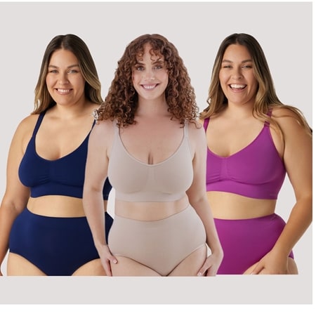 Bella Bodies Ultimate  Adjustable Comfort Travel  Bra 3 Pack