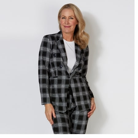 TVSN Betty Basics Sammie Collarless Military Jacket