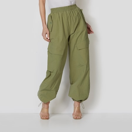 Gabby Isabella Loose Fit Drawstring Hem Pants