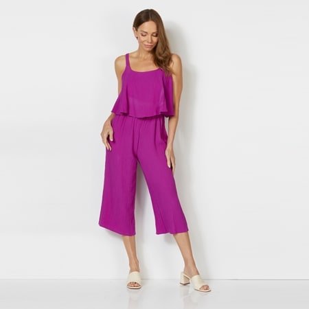 Hailey Lyn Double Popover Top Adjustable Strap Jumpsuit
