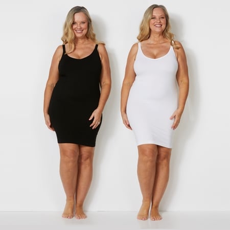 Bella Bodies Bamboo Viscose  Ultimate Slip with Adjustable Straps 2 Pack