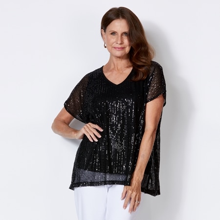 Cordelia St Kimono Sparkle Tonight Top