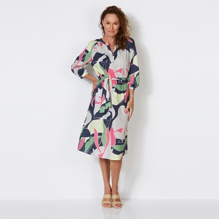Yarra Trail Abstract Print Dress