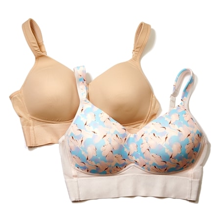 Rhonda Shear 2 Pack Molded Cup Bra with Mesh Back
