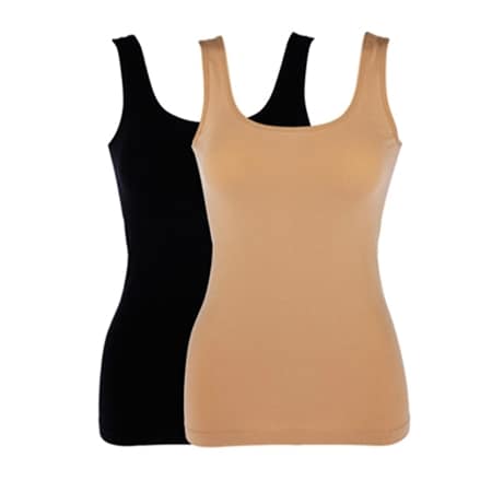 Rhonda Shear 2 Pack Ahh Seamless Cotton Smoothing Tank