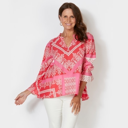 Lula Soul Bandana Cotton Swing Top