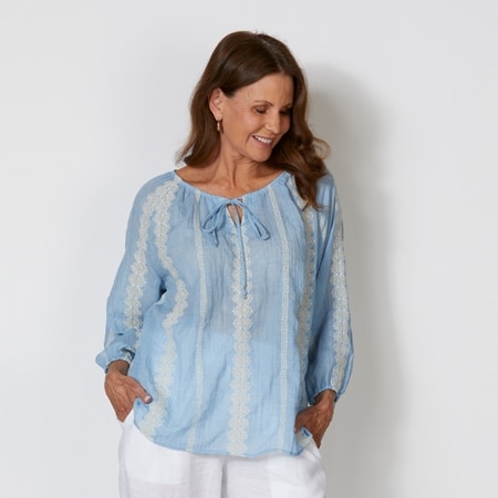 Hammock & Vine Sorrento Embroidered Top