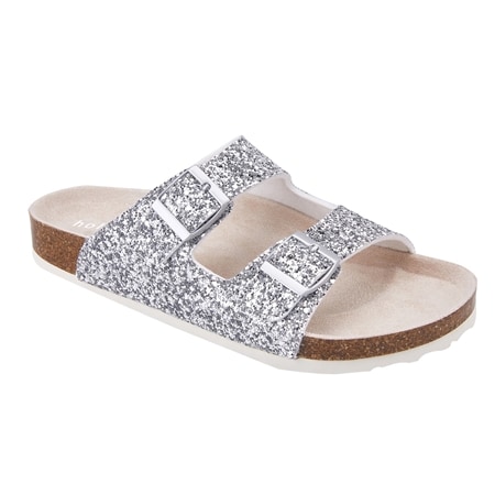 Holster Farah Glitter Double Strap Slide Sandal