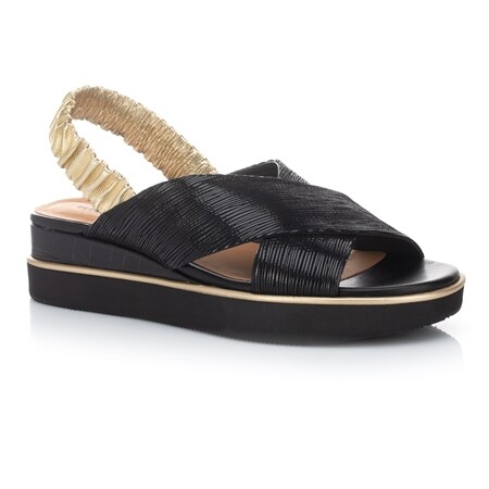 Bresley Debacle Leather Slide Wedge Sandal