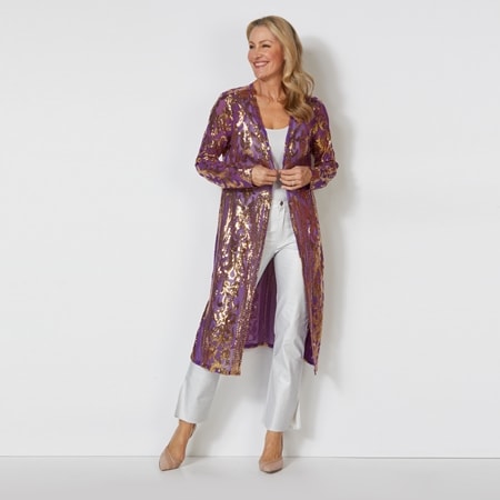 Parker & Rowe Sequin Duster Jacket