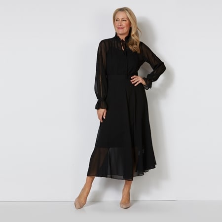 Parker & Rowe Romantic Chiffon Dress