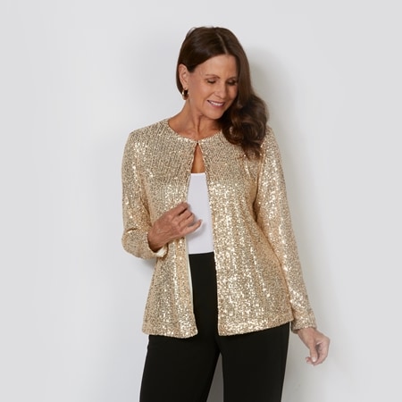 Isaac Mizrahi Sequin Cardigan