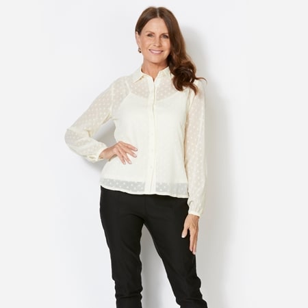 Isaac Mizrahi Bishop Sleeve Shirt