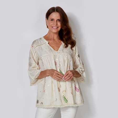 Vintage By Naudic Fantasy Cotton Day Dream Top