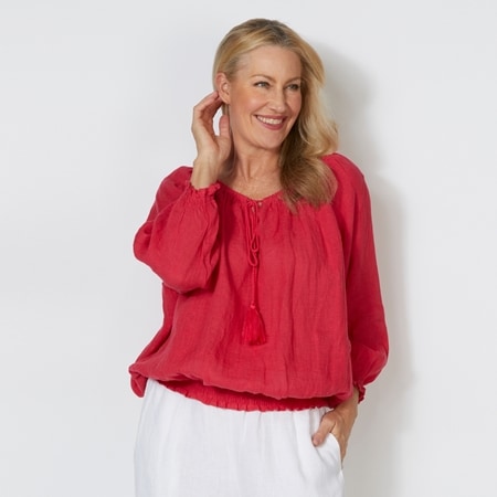 Holiday 100% Linen Seaside Top