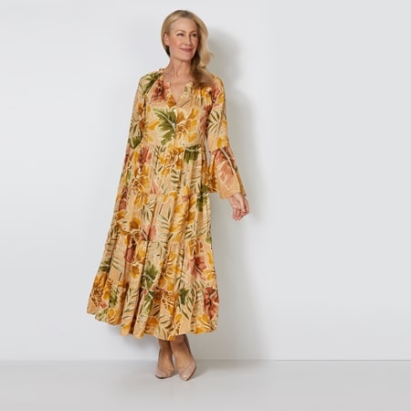 Holiday Majesty Palm Jada Maxi Dress