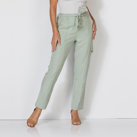 Isaac Mizrahi Chambray Cargo Pant