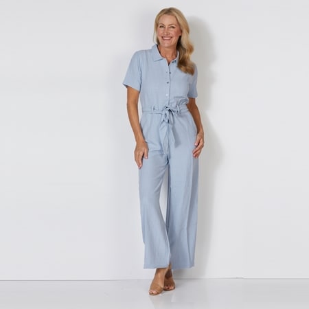 Isaac Mizrahi Chambray Jumpsuit