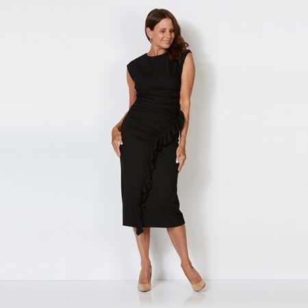 Tash & Sophie Eva Lightweight Ponte Midi Dress