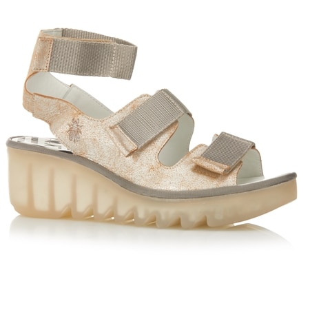 FLY London  Bech Open Back Wedge Sandal