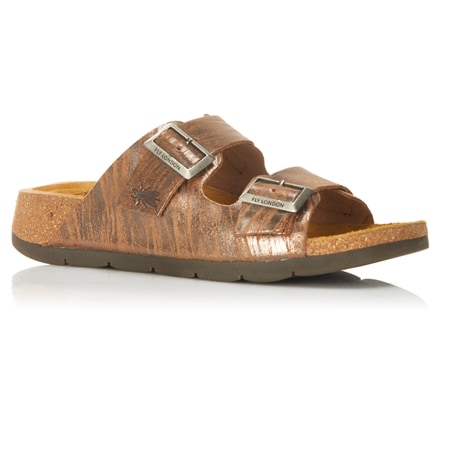 FLY London Caja Double Buckle Cork Slide Sandal