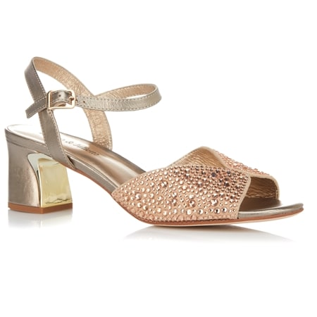 Django & Juliette Juba Embellished Leather Heel